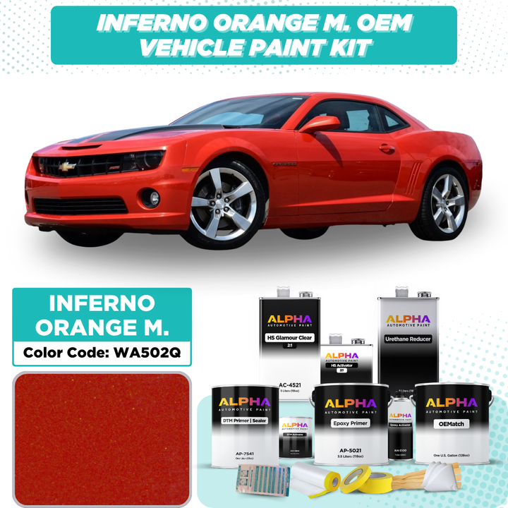 Chevrolet Inferno Orange Metallic WA502Q | OEMatch Vehicle Paint Kit