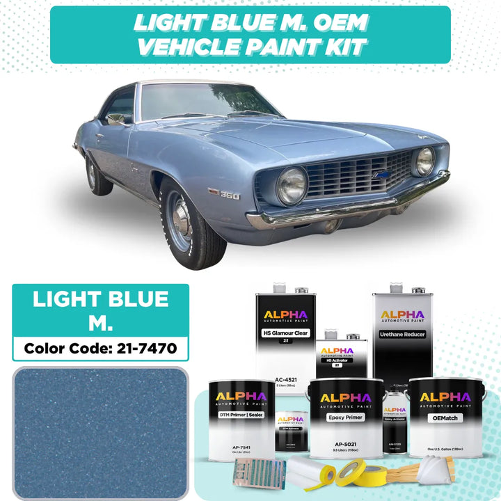 Chevrolet Light Blue Metalli 21-7470 | OEMatch Vehicle Paint Kit