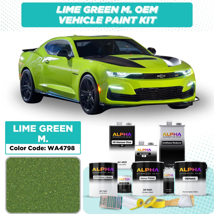 Chevrolet Lime Green Metallic WA4798 | OEMatch Vehicle Paint Kit