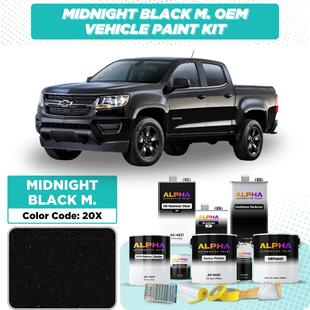 Chevrolet Midnight Black Metallic 20X / 20X | OEMatch Vehicle Paint Kit