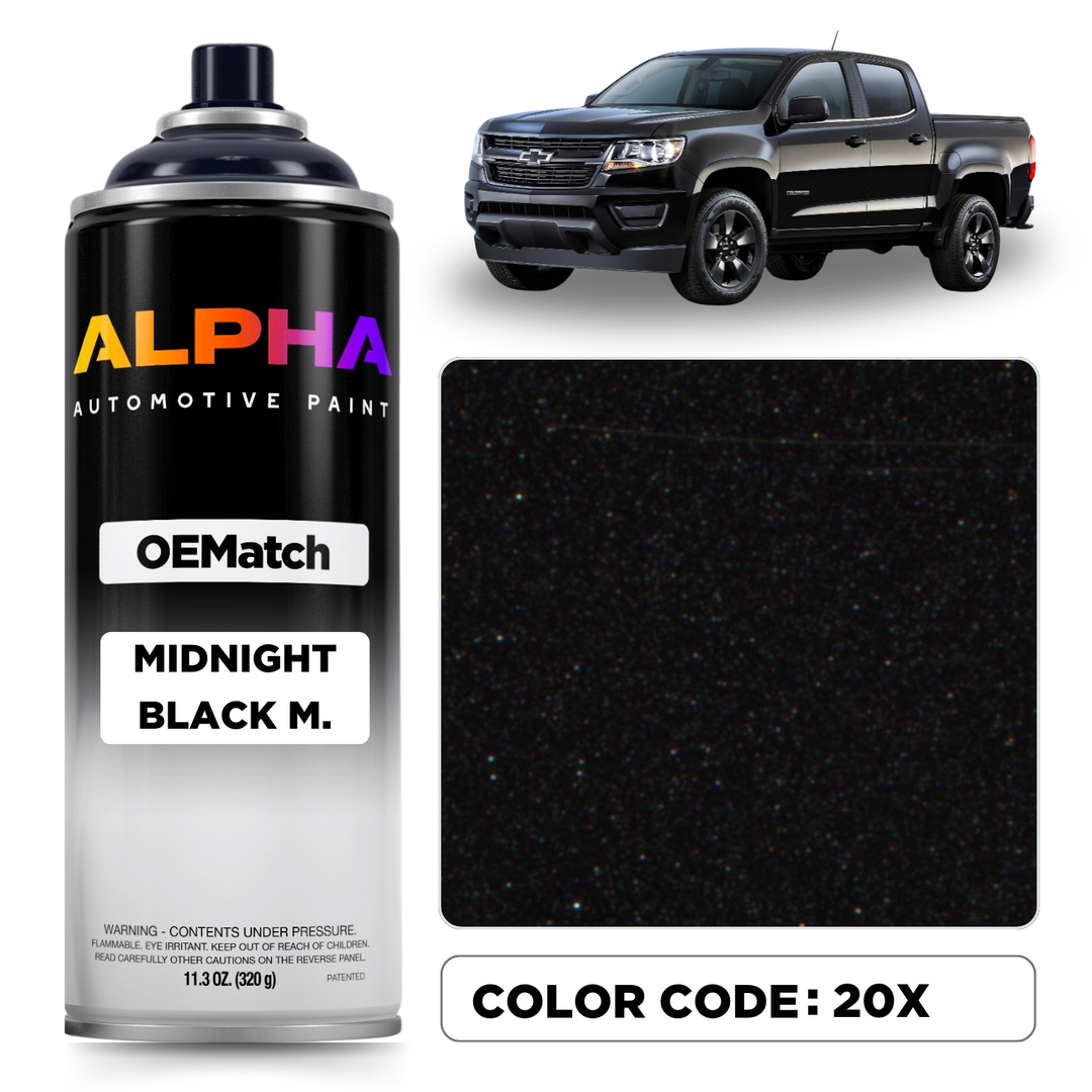 Chevrolet Midnight Black Metallic 20X / 20X | OEMatch Spray Can