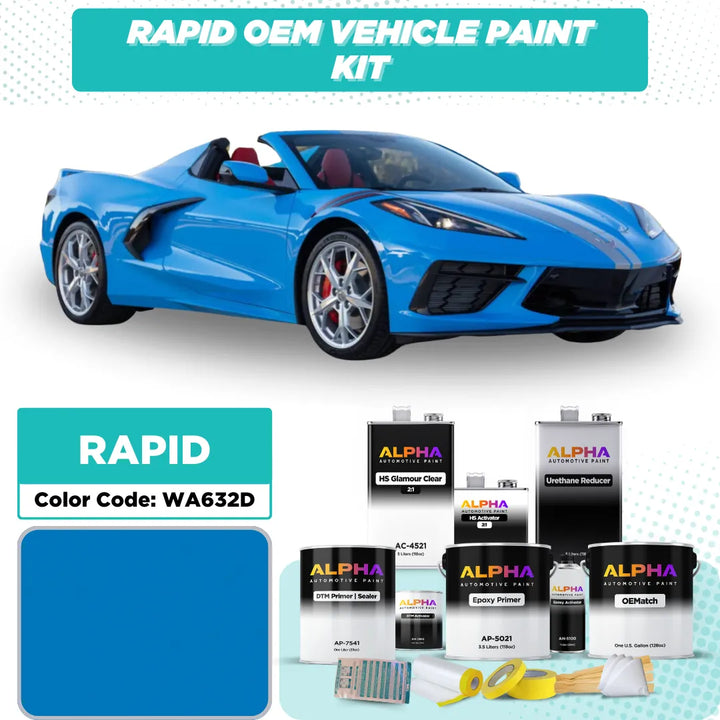 Chevrolet Rapid Blue WA632D | OEMatch Vehicle Paint Kit