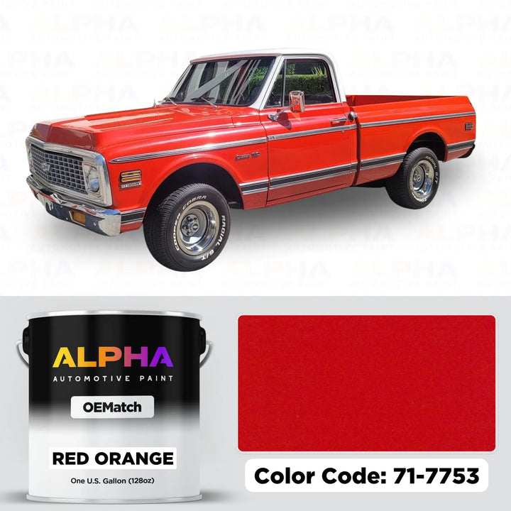 Chevrolet Red Orange 71-7753 | OEMatch Basecoat