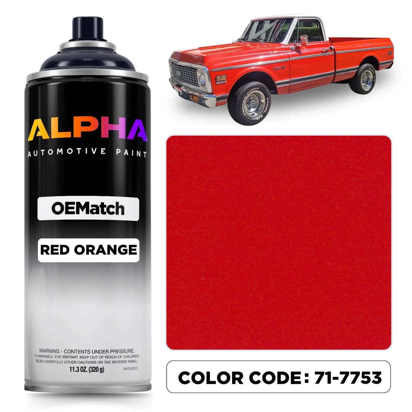 Chevrolet Red Orange 71-7753 | OEMatch Spray Can