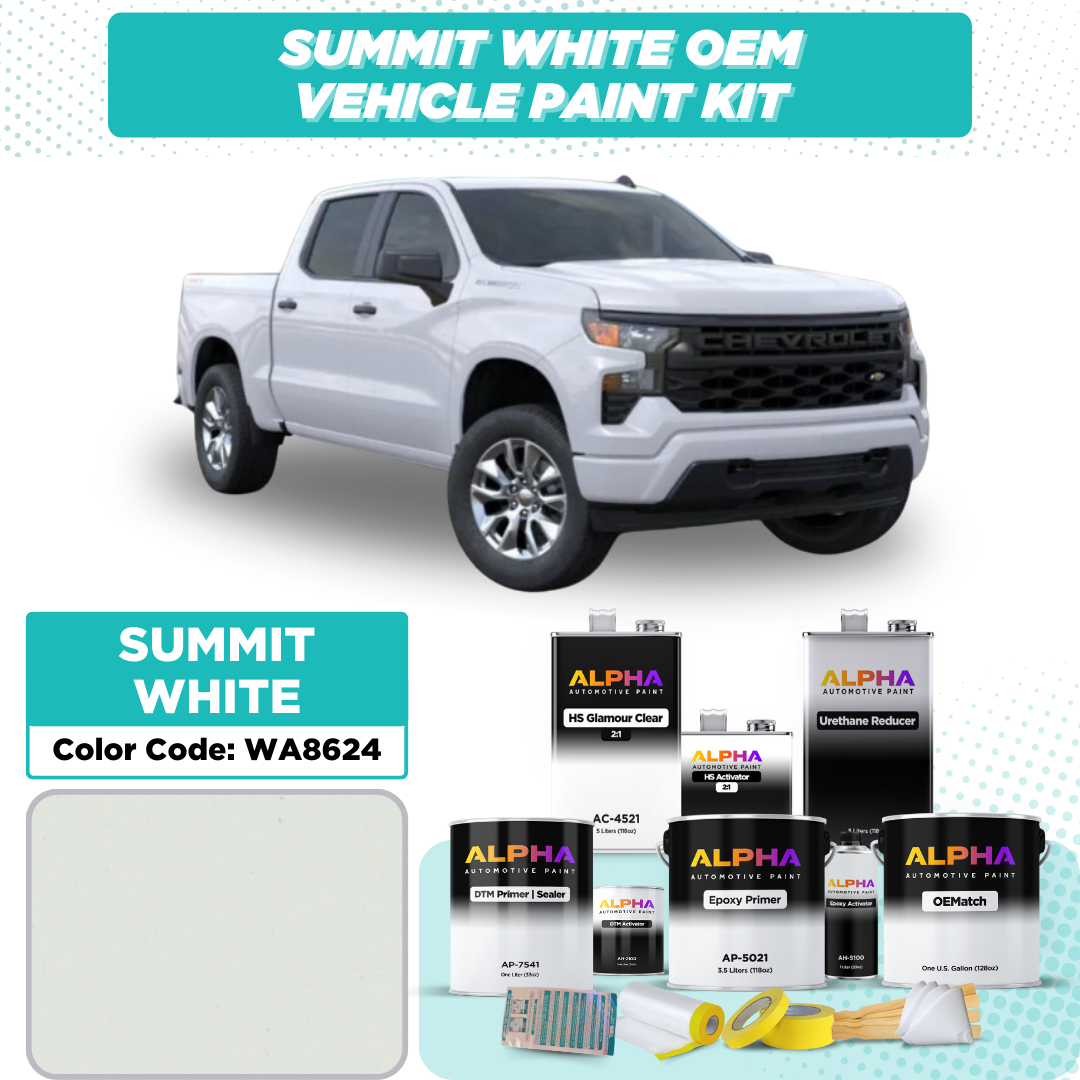 Chevrolet Summit White WA8624 / 50-8624 | OEMatch Vehicle Paint Kit