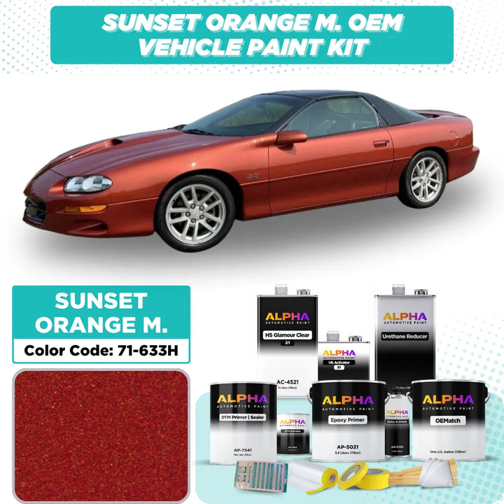 Chevrolet Sunset Orange Metallic 71-633H | OEMatch Vehicle Paint Kit