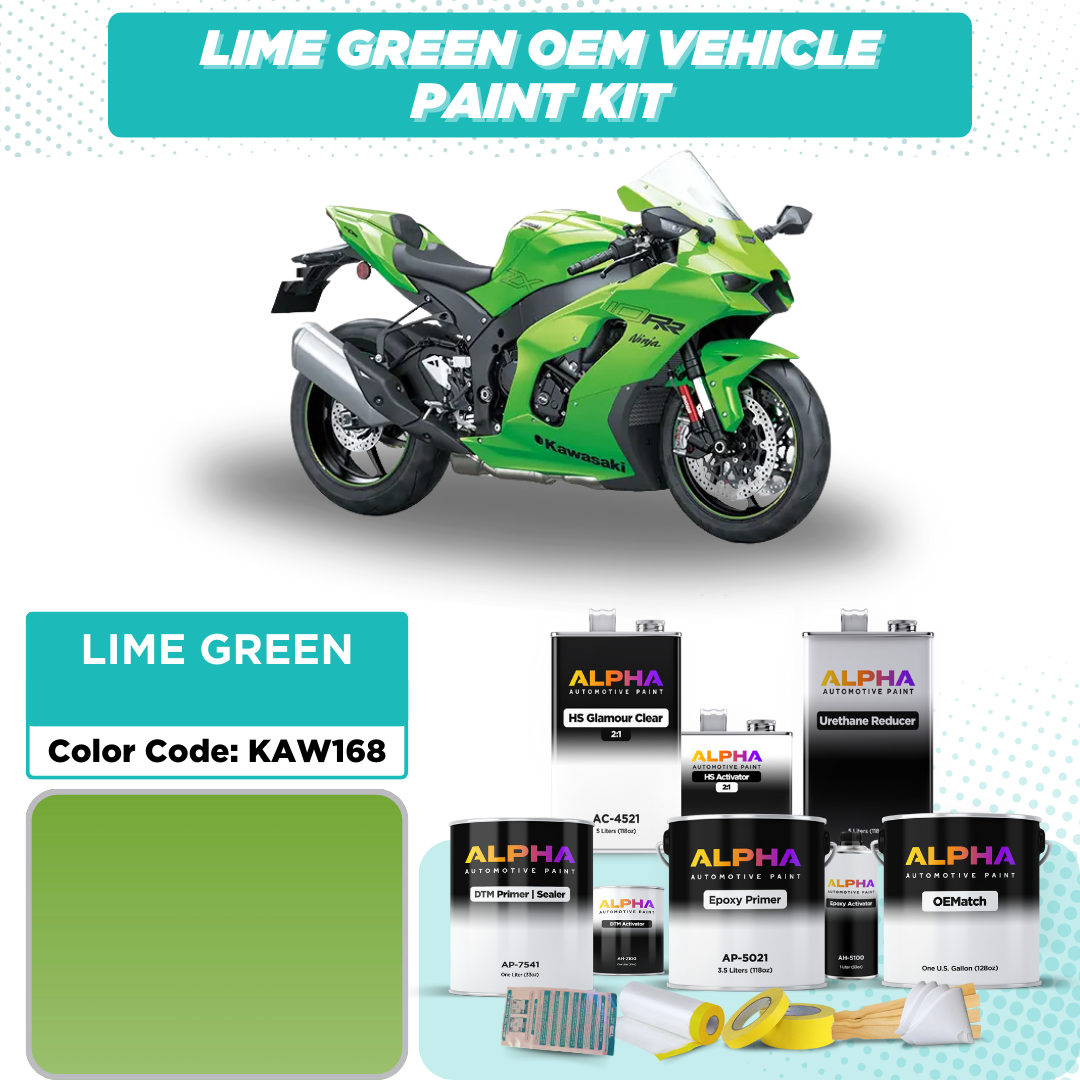 KAWASAKI MOTORCYCLE LIME GREEN 2004 - 3C KAW168 | OEMatch Vehicle Paint Kit