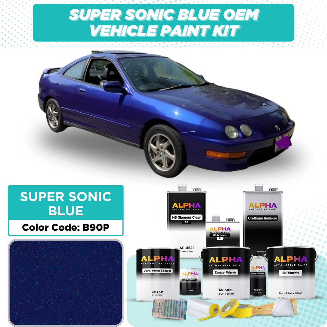 HONDA SUPER SONIC BLUE P. B90P | OEMatch Vehicle Paint Kit