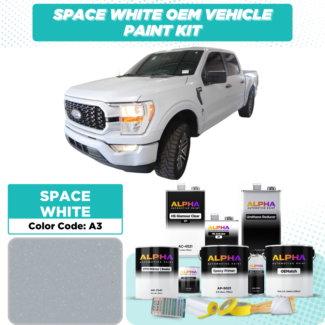 FORD USA SPACE WHITE P. A3 / A3 | OEMatch Vehicle Paint Kit