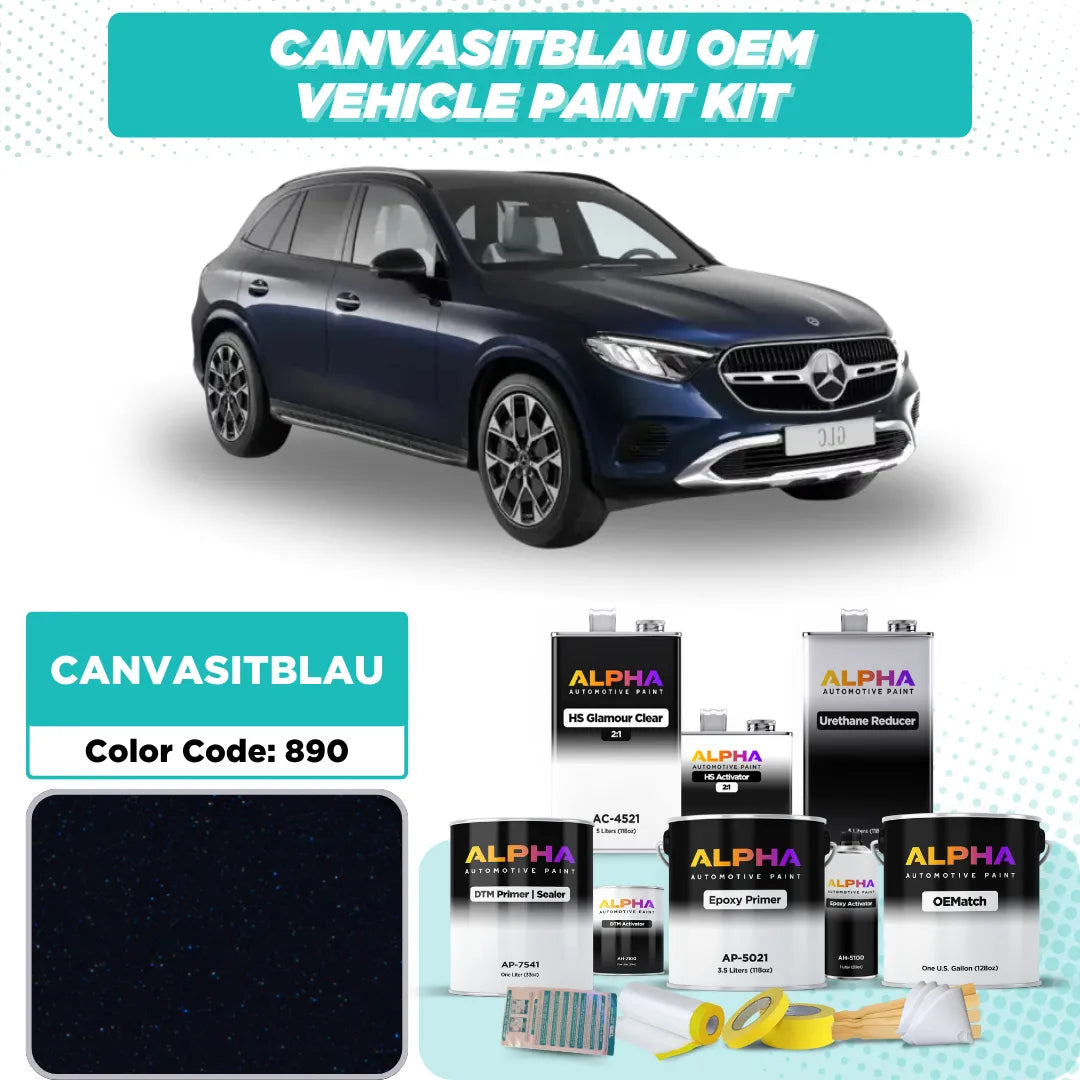 MERCEDES CANVASITBLAU M. 890 | OEMatch Vehicle Paint Kit