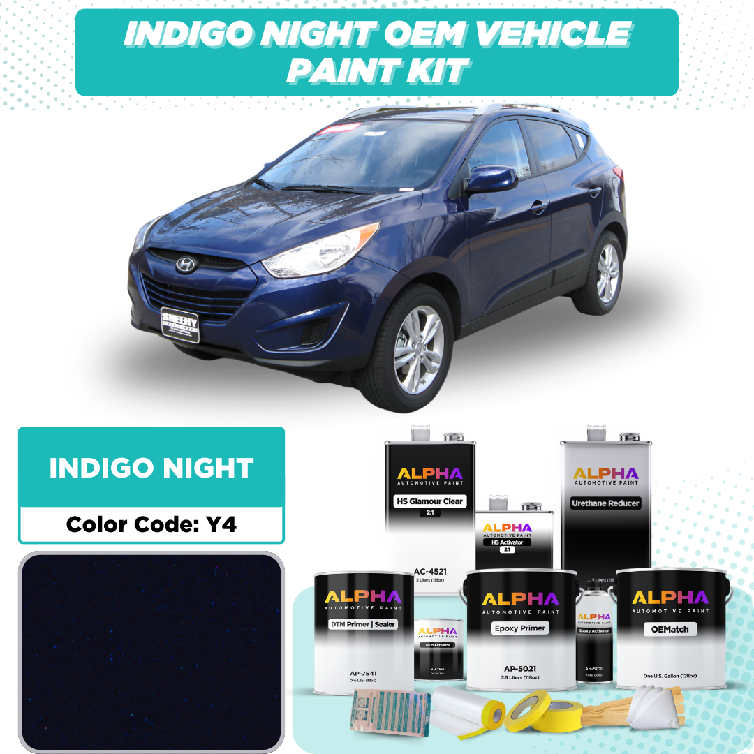 HYUNDAI INDIGO NIGHT P. Y4 / Y4U | OEMatch Vehicle Paint Kit