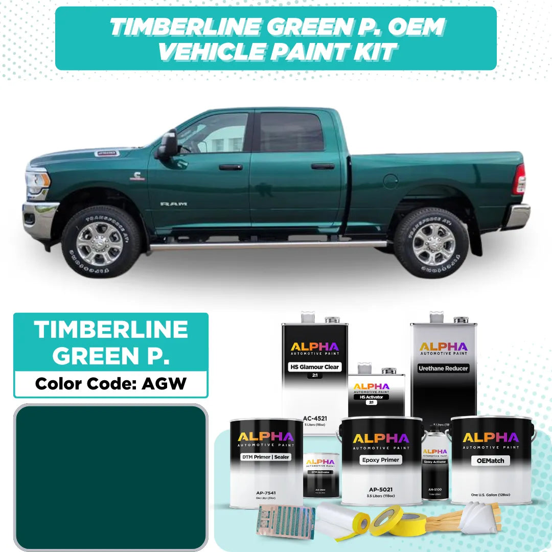 Chrysler Timberline Green Pearl AGW | OEMatch Vehicle Paint Kit