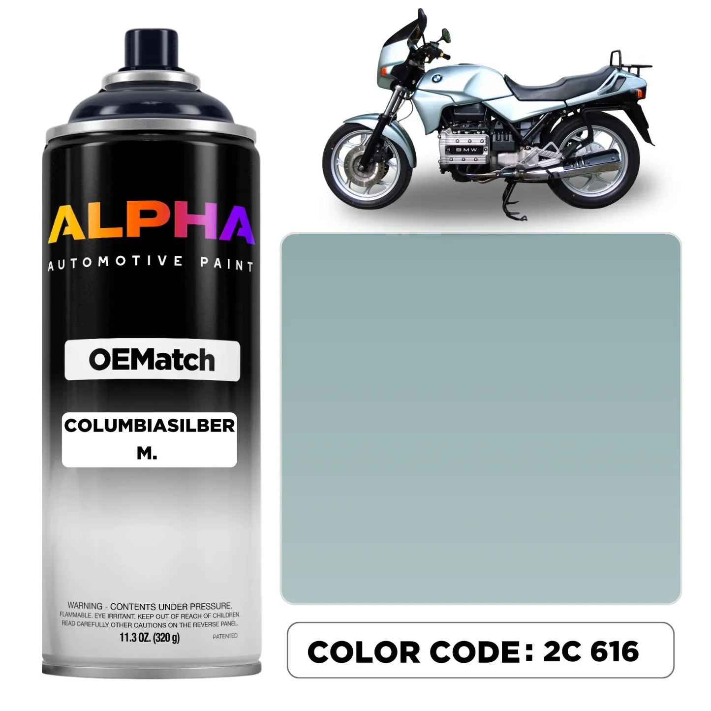 BMW MOTORCYCLE COLUMBIASILBER M. - 2C 616 | OEMatch Spray Can