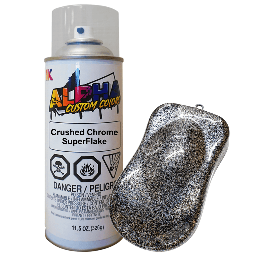 Crushed Chrome Superflake Pearl Spray Can Midcoat - The Spray Source - Alpha Pigments