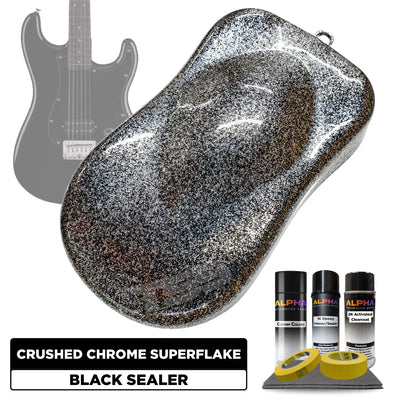 Crushed Chrome SuperFlake Guitar Paint Kit