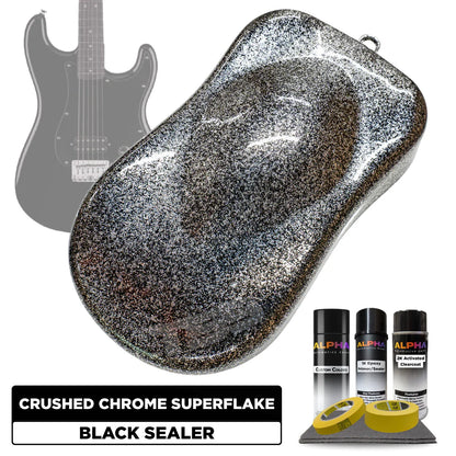 Crushed Chrome SuperFlake Guitar Paint Kit