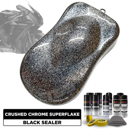 Crushed Chrome SuperFlake Motorcycle Paint Kit
