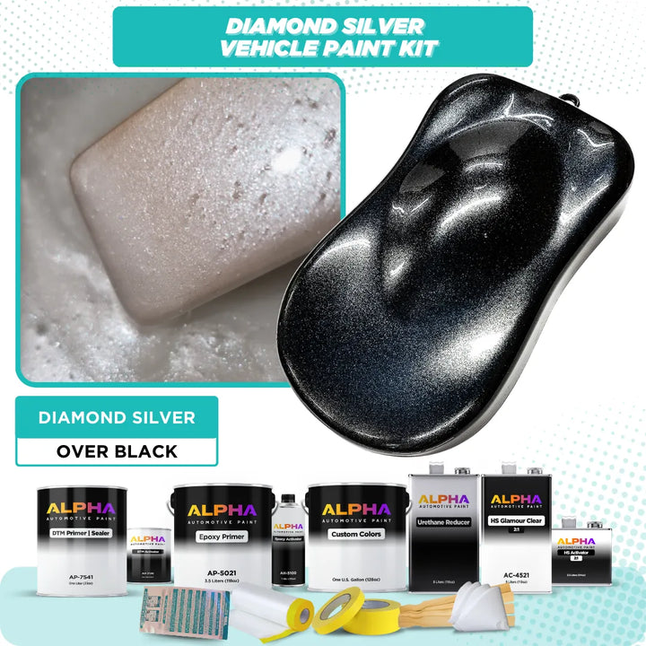 Diamond Silver Vehicle Paint Kit