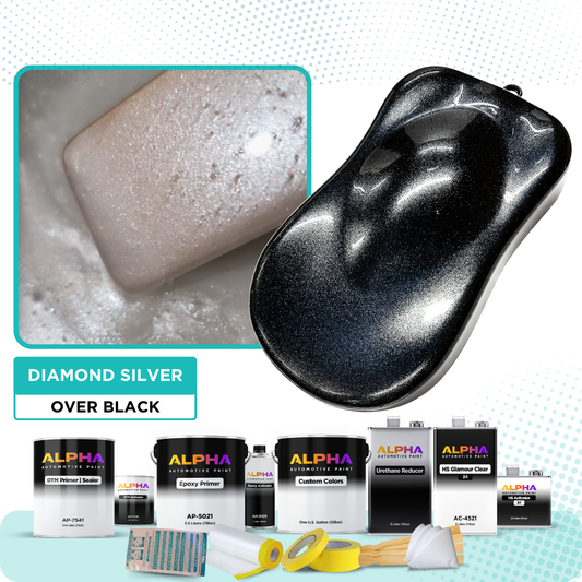 Diamond Silver Vehicle Paint Kit