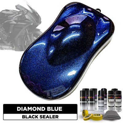 Diamond Blue Motorcycle Paint Kit