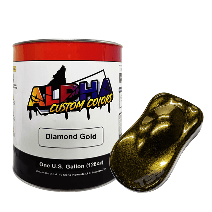 Diamond Gold Paint Basecoat Midcoat - The Spray Source - Alpha Pigments