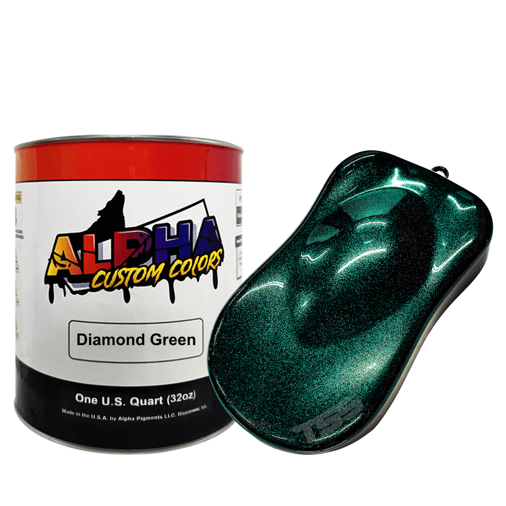 Diamond Green Paint Basecoat Midcoat - The Spray Source - Alpha Pigments