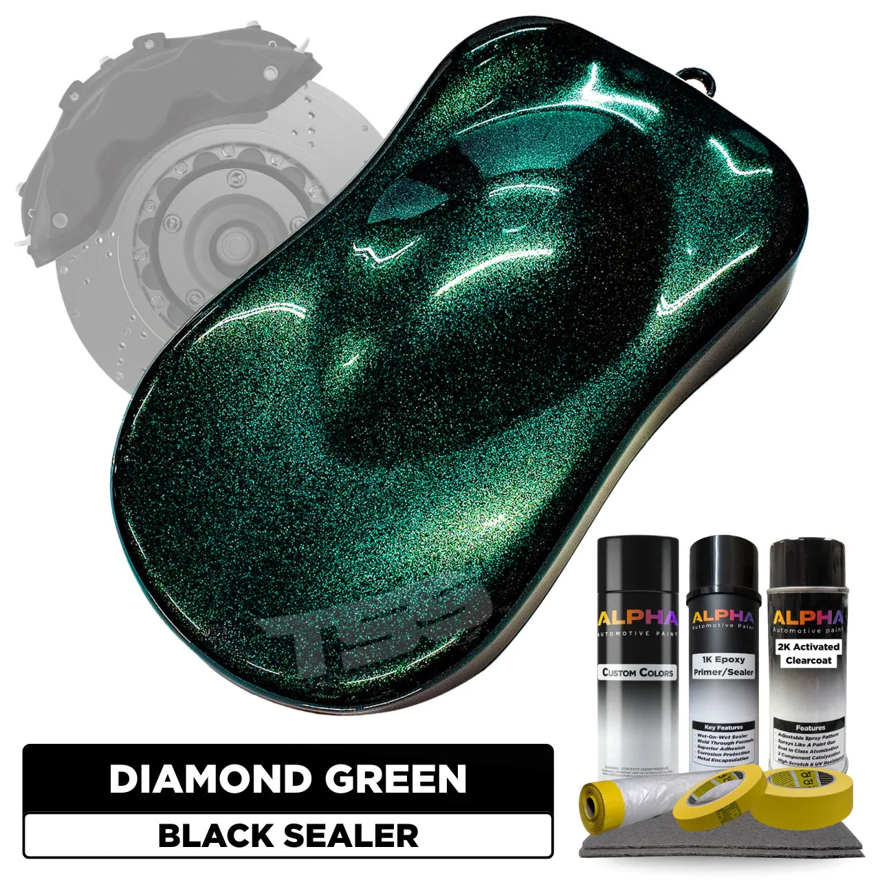 Diamond Green Brake Caliper Paint Kit – The Spray Source