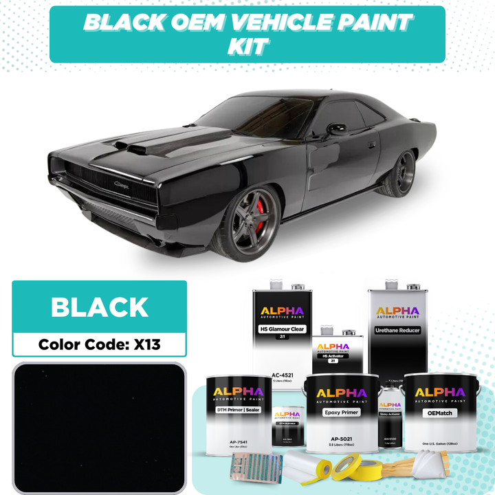 Dodge Black X13 | OEMatch Vehicle Paint Kit