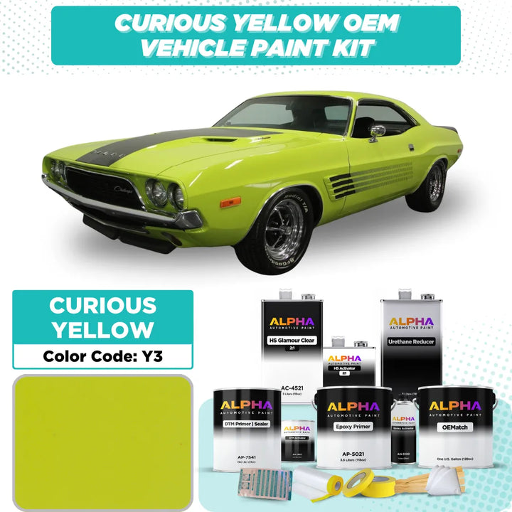 Dodge Curious Yellow Y3 | OEMatch Vehicle Paint Kit