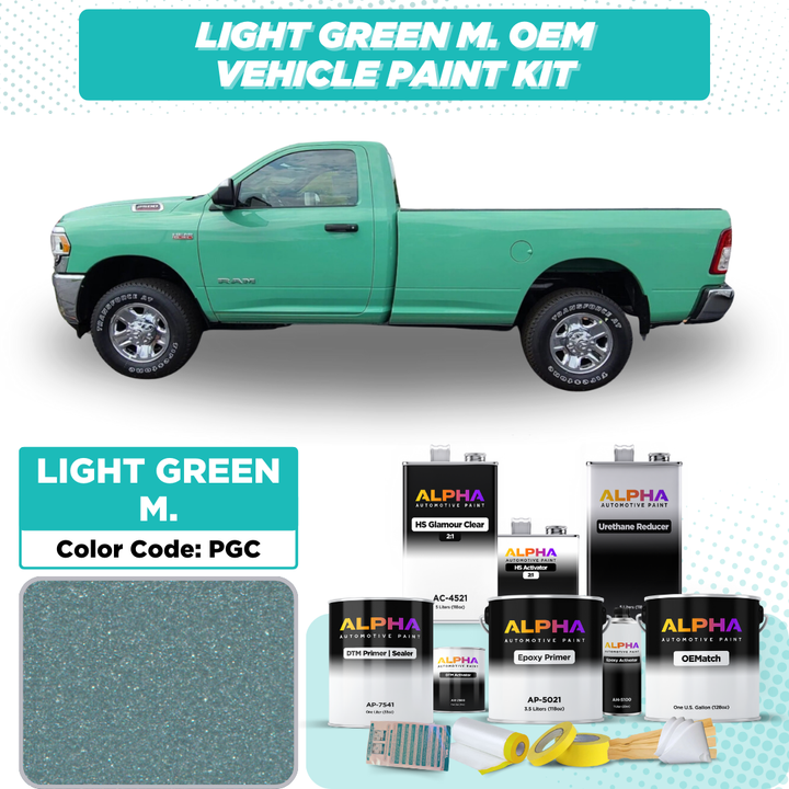 Dodge Light Green Metallic PGC | OEMatch Vehicle Paint Kit