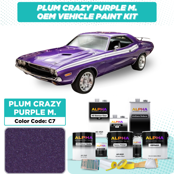 Dodge Plum Crazy Purple M. C7 | OEMatch Vehicle Paint Kit