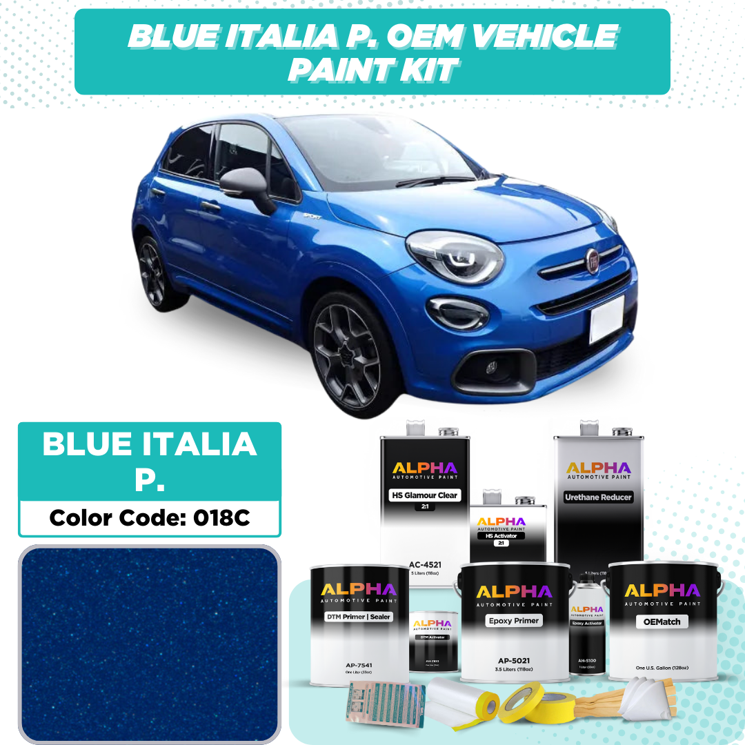 Fiat Blue Italia Pearl 018C | OEMatch Vehicle Paint Kit