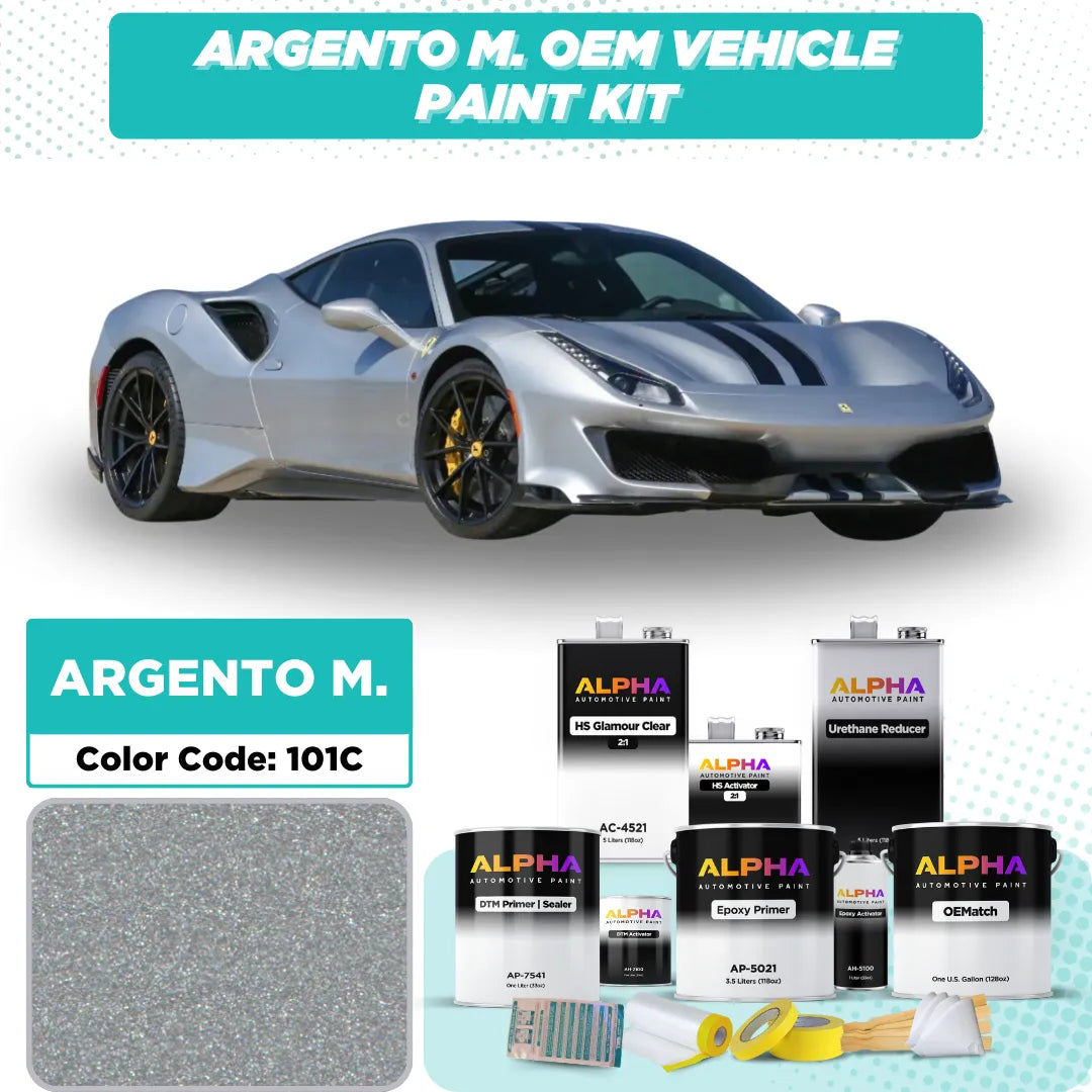 Ferrari Argento Nurburgring Metallic 101C | OEMatch Vehicle Paint Kit