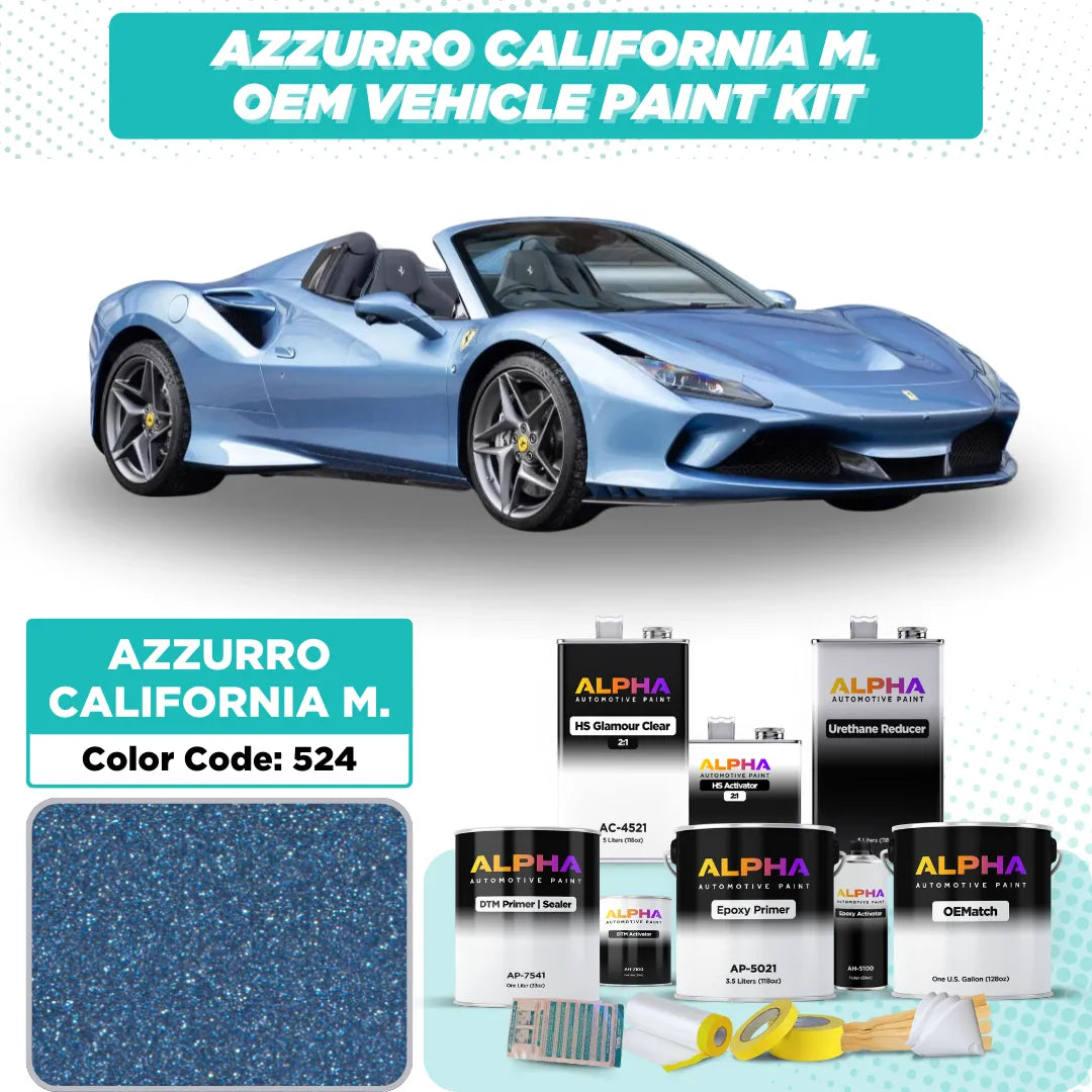 Ferrari Azzurro California Metallic 524 | OEMatch Vehicle Paint Kit