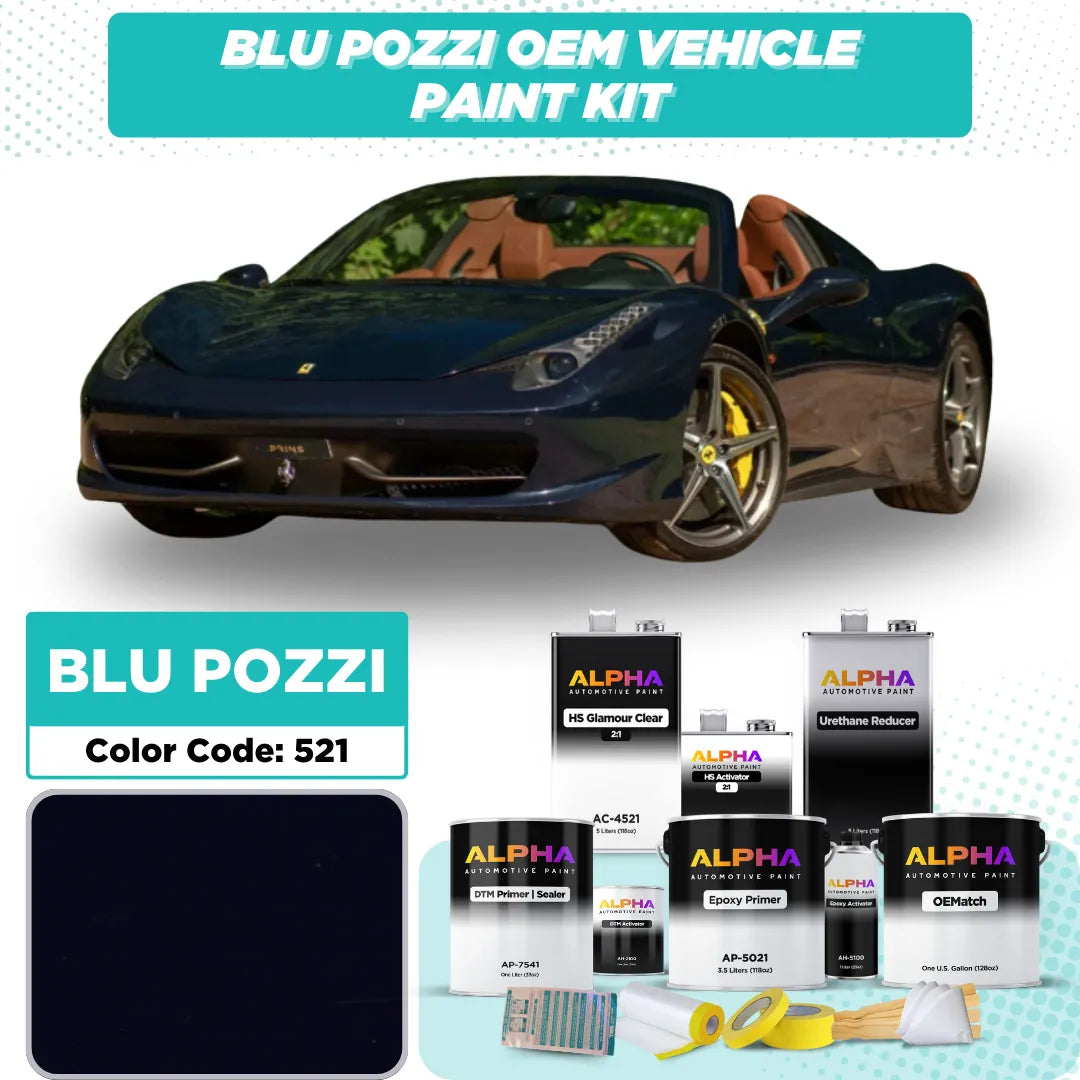 Ferrari Blu Pozzi 521 | OEMatch Vehicle Paint Kit