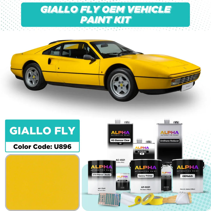 Ferrari Giallo Fly U896 | OEMatch Vehicle Paint Kit