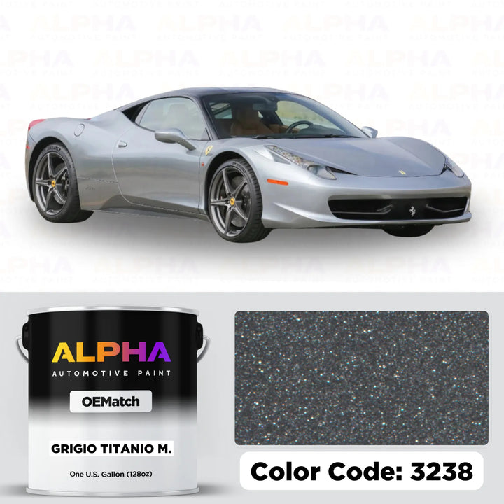 Ferrari Grigio Titanio Metallic 3238 | OEMatch Basecoat