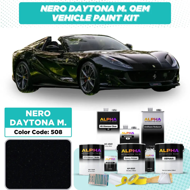 Ferrari Nero Daytona Metallic 508 | OEMatch Vehicle Paint Kit