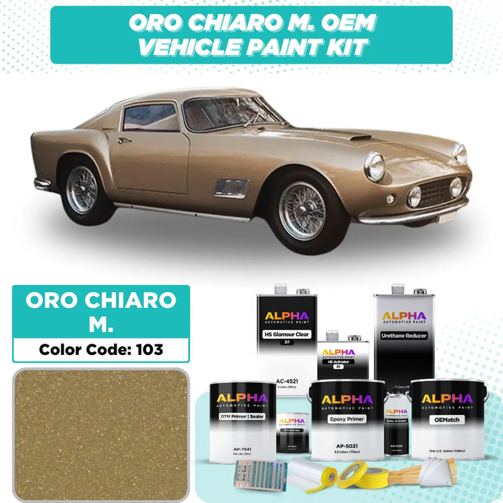 Ferrari Oro Chiaro Metallic 103 | OEMatch Vehicle Paint Kit