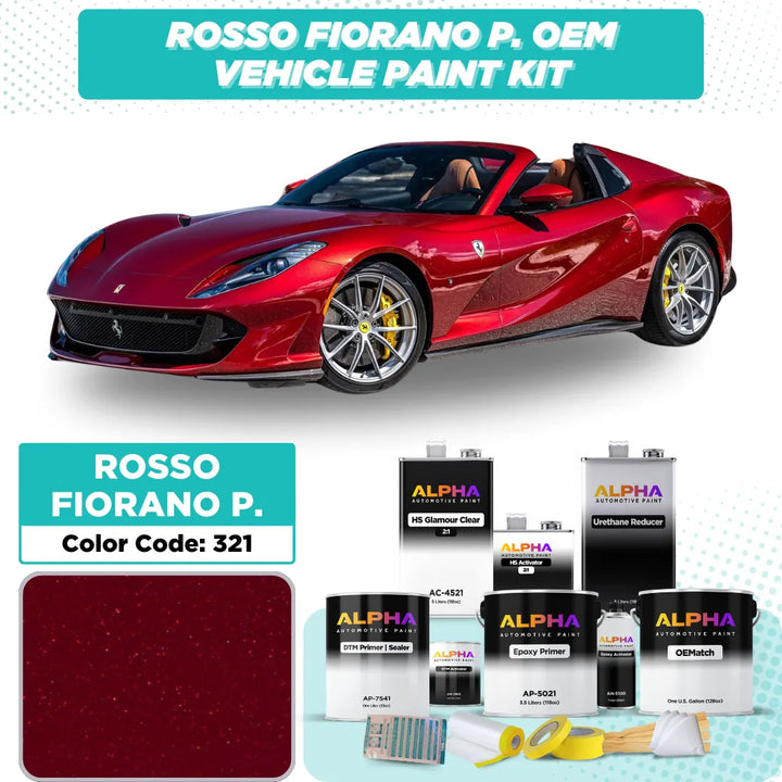 Ferrari Rosso Fiorano Pearl 321 | OEMatch Vehicle Paint Kit