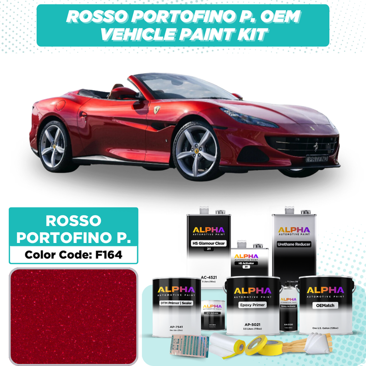 Ferrari Rosso Portofino Pearl F164 | OEMatch Vehicle Paint Kit