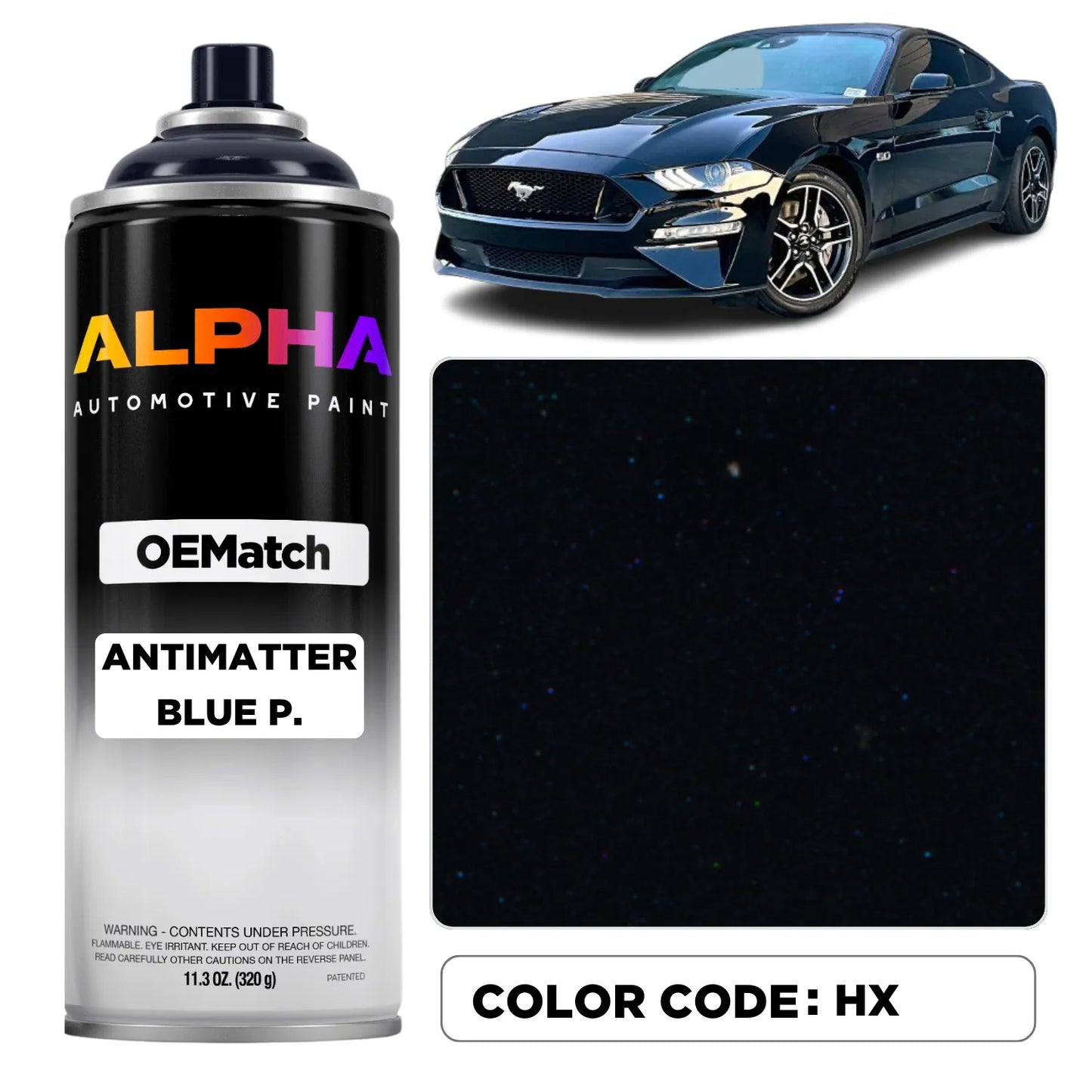Ford Antimatter Blue Pearl HX / 1BXEWHA | OEMatch Spray Can