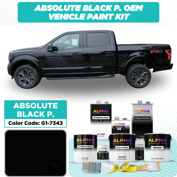 Ford Absolute Black Pearl G1 / G1-7343 | OEMatch Vehicle Paint Kit