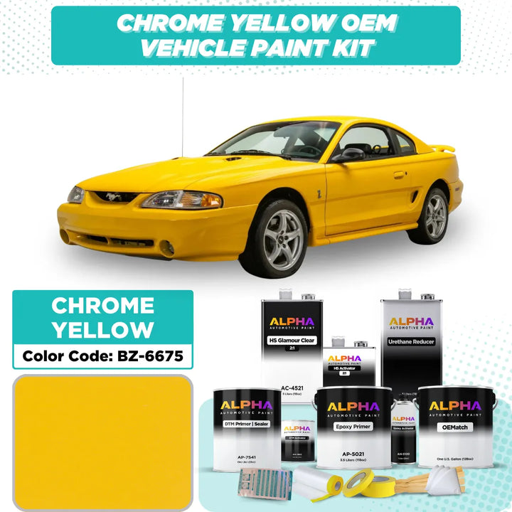 Ford Chrome Yellow BZ-6675 | OEMatch Vehicle Paint Kit