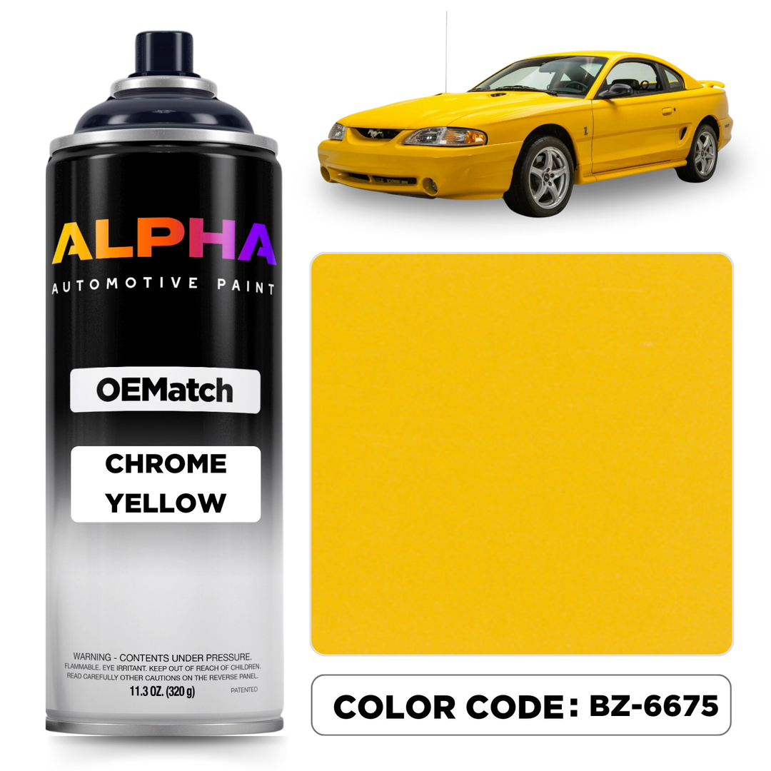 Ford Chrome Yellow BZ-6675 | OEMatch Spray Can