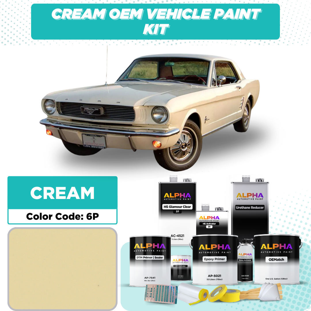 Ford Cream 6P | OEMatch Vehicle Paint Kit