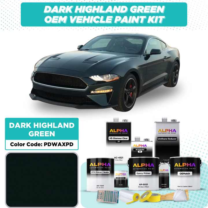 Ford Dark Highland Green PDWAXPD | OEMatch Vehicle Paint Kit