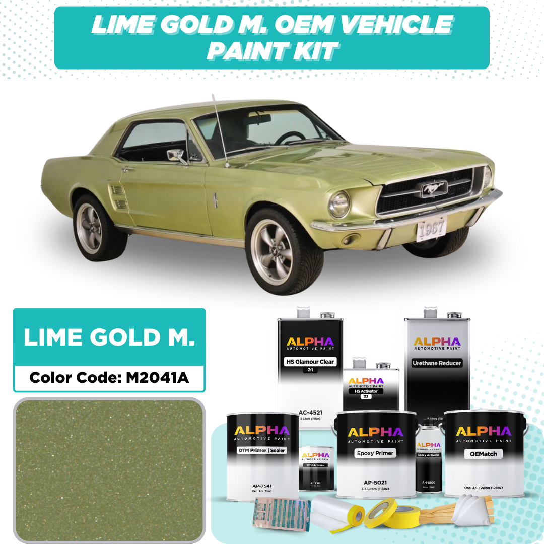 Ford Lime Gold Metallic M2041A | OEMatch Vehicle Paint Kit