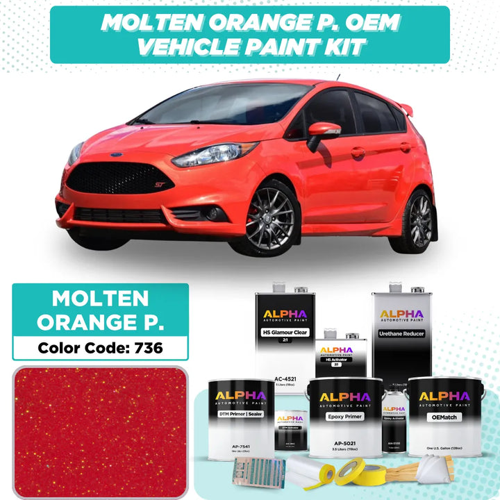 Ford Molten Orange Pearl 736 | OEMatch Vehicle Paint Kit