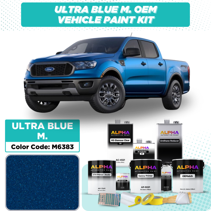 Ford Ultra Blue Metallic M6383 | OEMatch Vehicle Paint Kit